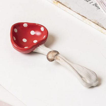 Ceramic Mushroom Design Serving Spoon